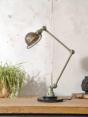 French Rustic Workshop Lamp on Brake Disc from Jieldé, 1950s for