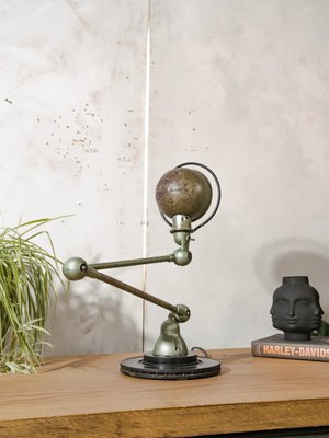 French Rustic Workshop Lamp on Brake Disc from Jieldé, 1950s for