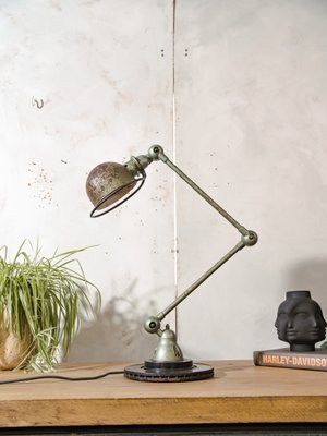 French Rustic Workshop Lamp on Brake Disc from Jieldé, 1950s for