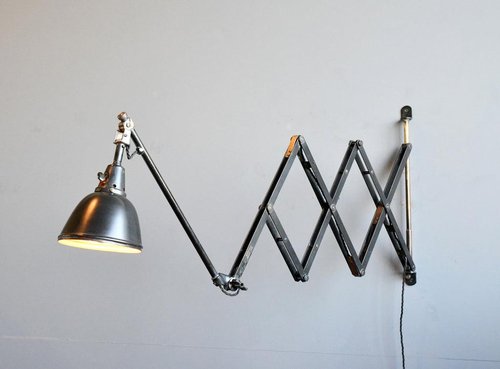 Wall Mounted Scissor Lamp by Midgard 1930s, 1890s for sale at Pamono