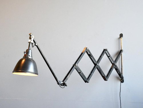 Wall Mounted Scissor Lamp by Midgard 1930s, 1890s for sale at Pamono