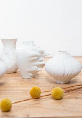 Small White Porcelain Vases from Rosenthal Studioline, 1980s, Set of 5