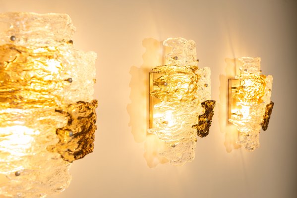 Wall Lamps in Murano Glass by Zero Quattro, Italy, 1970s, Set of 4