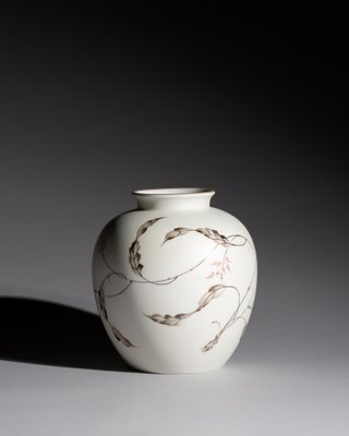 Silky Glazed Hand-Painted Vases by Fritz von Stockmayer for