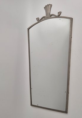 Swedish Pewter Mirror with Original Glass, 1920s for sale at Pamono
