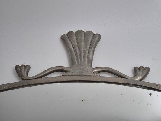 Swedish Pewter Mirror with Original Glass, 1920s for sale at Pamono