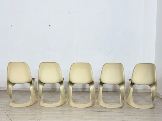 Vintage Space Age Casalino Chairs from Casala, Set of 5 for sale