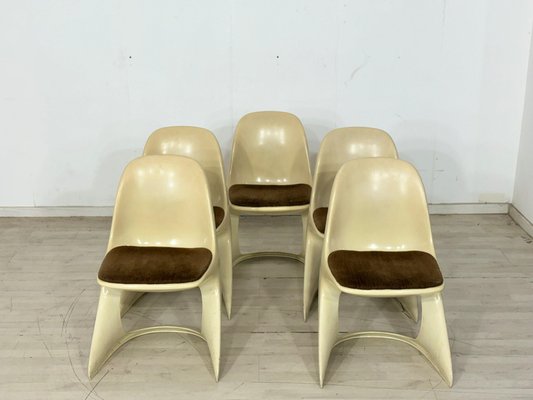 Vintage Space Age Casalino Chairs from Casala, Set of 5 for sale