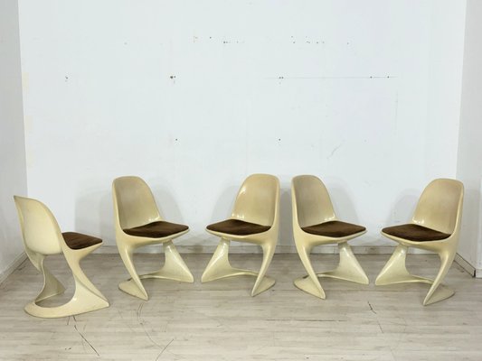 Vintage Space Age Casalino Chairs from Casala, Set of 5 for sale