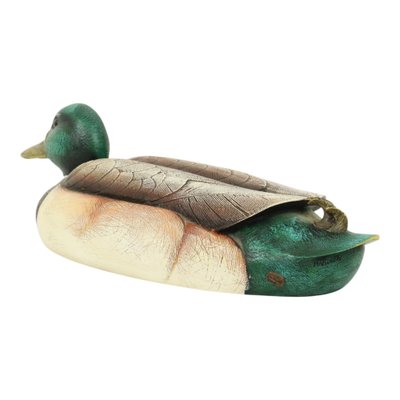【ELLI MALEVOLTI 】エリー・マレヴォルティ・イタリア・手彫り・鴨 Male Duck in Brass and Resin from Elli Malevolti, Italy, 1960s for