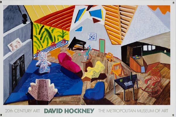 ポスター デビット ホックニー vintage exhibition Hockney David