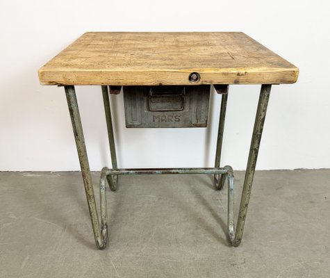 Vintage Grey Industrial Worktable, 1960s for sale at Pamono