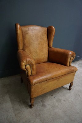 Dutch Vintage Cognac Colored Leather Club Chair For Sale At Pamono