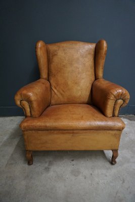 Dutch Vintage Cognac Colored Leather Club Chair For Sale At Pamono