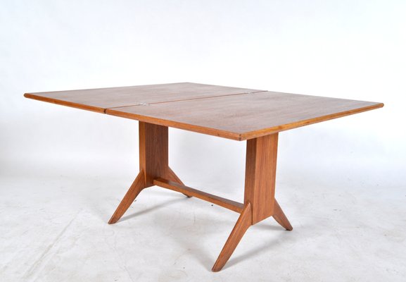 Mid-Century Teak Metamorphic Dining Coffee Table by Wilhelm Renz