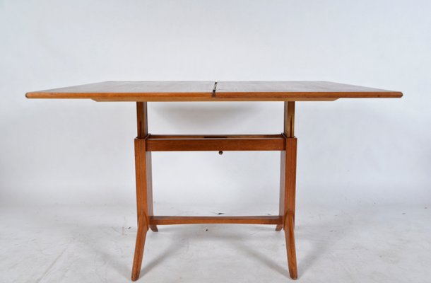 Mid-Century Teak Metamorphic Dining Coffee Table by Wilhelm Renz