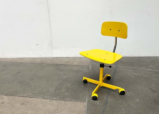 Mid-Century Modern Yellow Danish Children's Swivel Chair by Jørgen