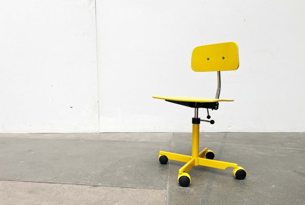 Mid-Century Modern Yellow Danish Children's Swivel Chair by Jørgen