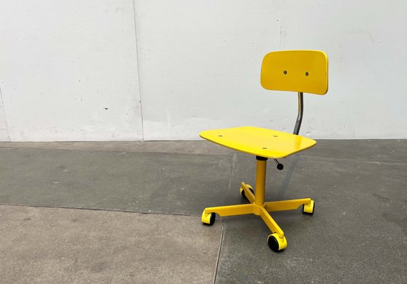 Mid-Century Modern Yellow Danish Children's Swivel Chair by Jørgen