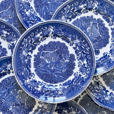 エノック エイボンコテージ ウェッジウッド  プレート 5枚 Vintage English Avon Cottage Plates by Enoch Wedgwood Avon, 1950s