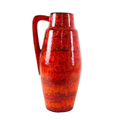 German Red Ceramic Vase, West Germany, 1960s for sale at Pamono