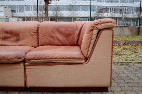 Sapporo Sofa in Cognac Canvas and Leather from Oy Dahlqvist AB