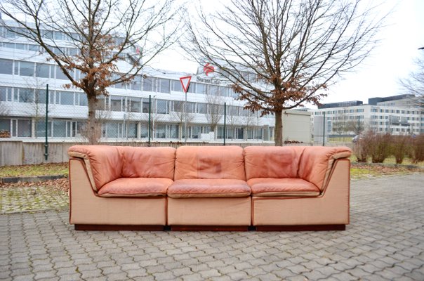 Sapporo Sofa in Cognac Canvas and Leather from Oy Dahlqvist AB