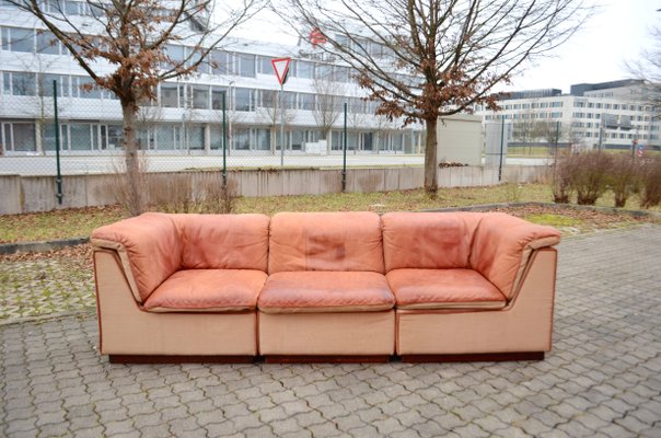 Sapporo Sofa in Cognac Canvas and Leather from Oy Dahlqvist AB