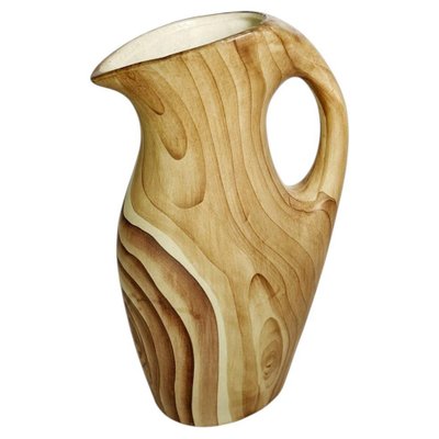 Keramikkrug mit Kunstholz Motiv, Frankreich, 1960er bei Pamono kaufen
