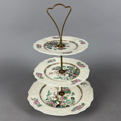 Dreistufige Vintage Etagere aus Porzellan, 1950er bei Pamono kaufen