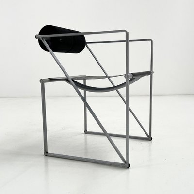 Black and Grey Seconda Chair by Mario Botta for Alias, 1980s for