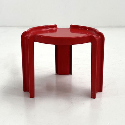Red Side Table by Giotto Stoppino for Kartell, 1970s for sale at