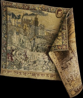 tapestry mania出品 Medieval Hunts of Maximilian Wool Tapestry, Brussels, 1960s for