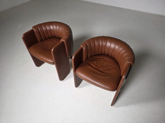 Dinette Chairs by Luigi Massoni for Poltrona Frau, Italy, 1972