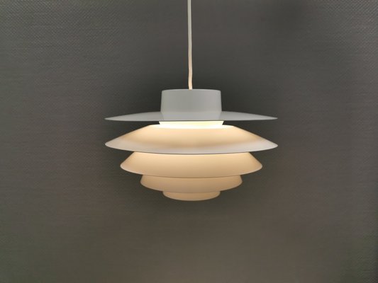 Nordisk Solar Verona 400 ペンダントライト ヴィンテージ Vintage Danish Verona Lamp in White Lacquer by Svend Middelboe for