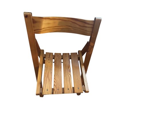 Mid-Century Scandinavian Pine Folding Chairs, 1970, Set of 2 for