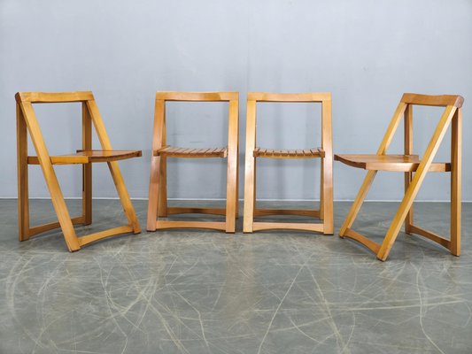 Trieste Folding Chairs by Aldo Jacober for Alberto Bazzani, 1960s