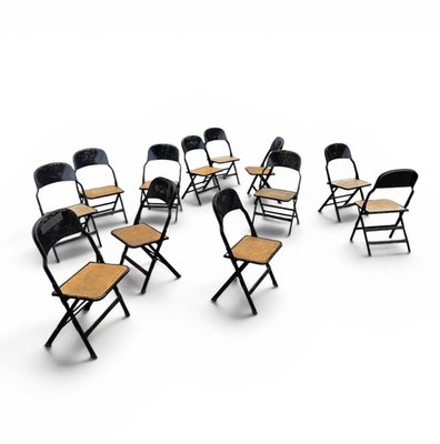 Folding Chairs from Clarin Corporation, USA, 1920s, Set of 12 for