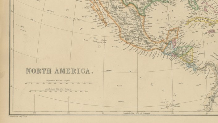 Antique Map of North America, 1860 for sale at Pamono