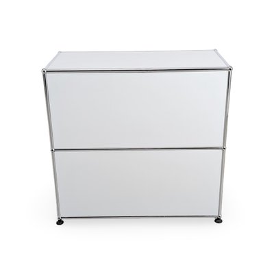 Original Usm Haller Chest of Drawers Fritz Haller White Cabinet