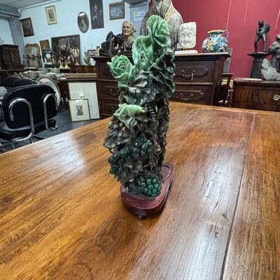 20th Century Chinese Art Jade Vase Sculpture, 1900 for sale at Pamono