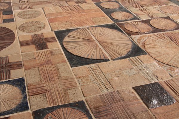 Tue Poulsen Square Tile Top Coffee Table of Wengé by Erik Wørts