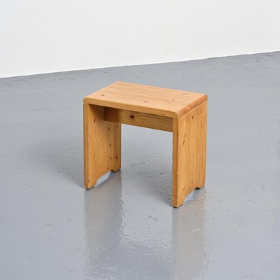 Pine Stool from Les Arcs, France, 1975 for sale at Pamono