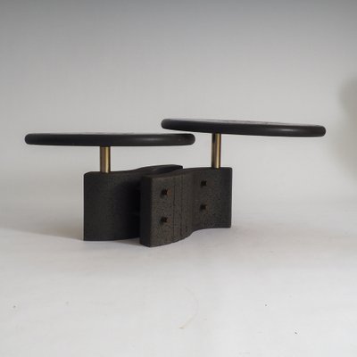 Two-Tier Modular Brutalist Coffee Table by Paul Kingma, 1980s for