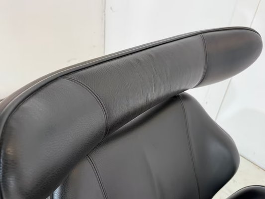 Set of Leather Tok Armchair & Ottoman by Toshiyuki Kita for Stokke