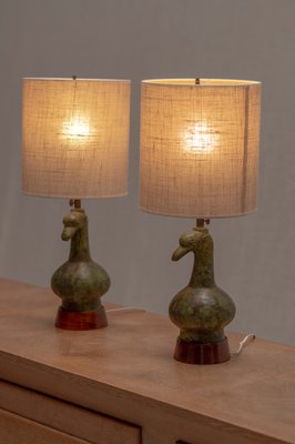 Mid-Century Modern French Table Lamps, 1970s, Set of 2 for sale at