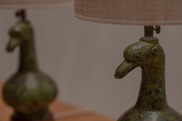 Mid-Century Modern French Table Lamps, 1970s, Set of 2 for sale at