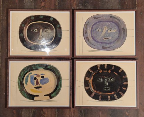 After Picasso, Céramiques de Picasso Plates, 1948, Prints, Framed