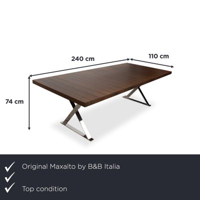 Maxalto Max Wooden Dining Table from B&B Italia for sale at Pamono