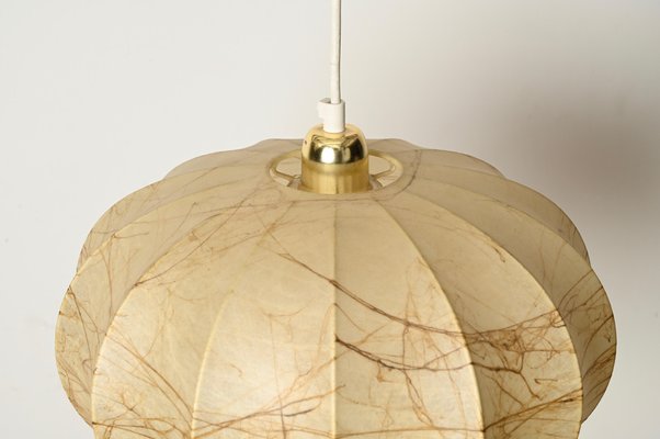 Mid-Century Beige Marbled Cocoon Pendant by Castiglioni, Italy